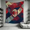 Custom Name Ac Milan Wall Tapestry Aesthetic Wall Hanging Printed Fabric Blanket Decorative Tapestries for Bedroom Living Room Home Decor