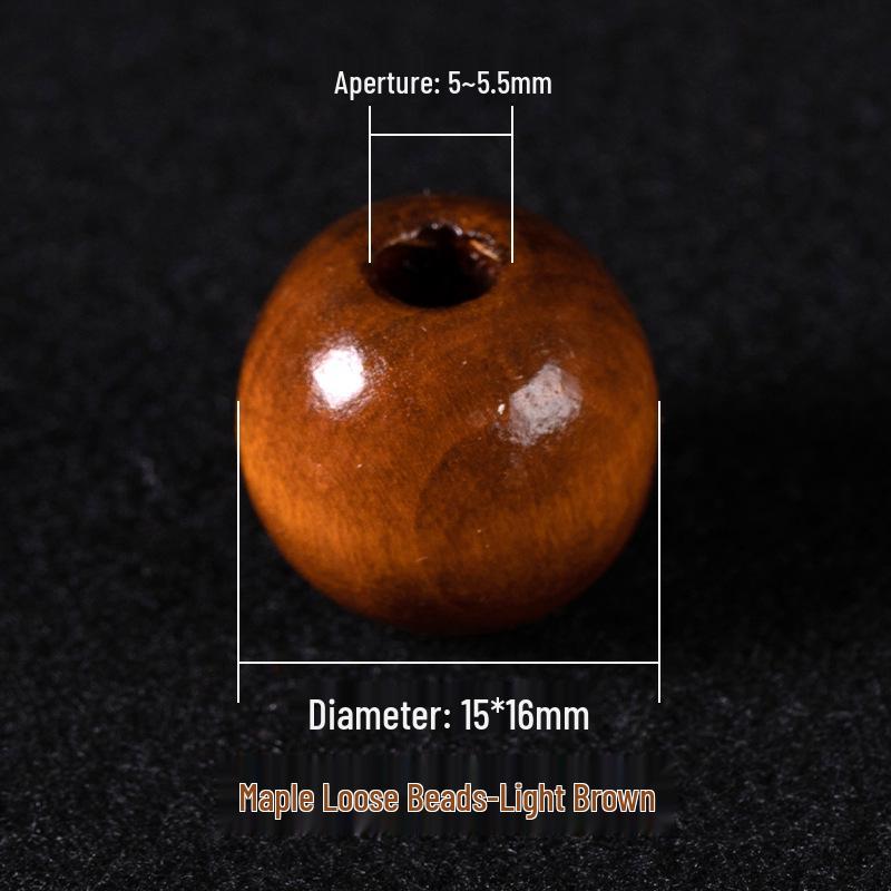 Mărgele Rotunde din Lemn Colorat pentru Bijuterii DIY - Mărgele Libere cu Orificiu Mare