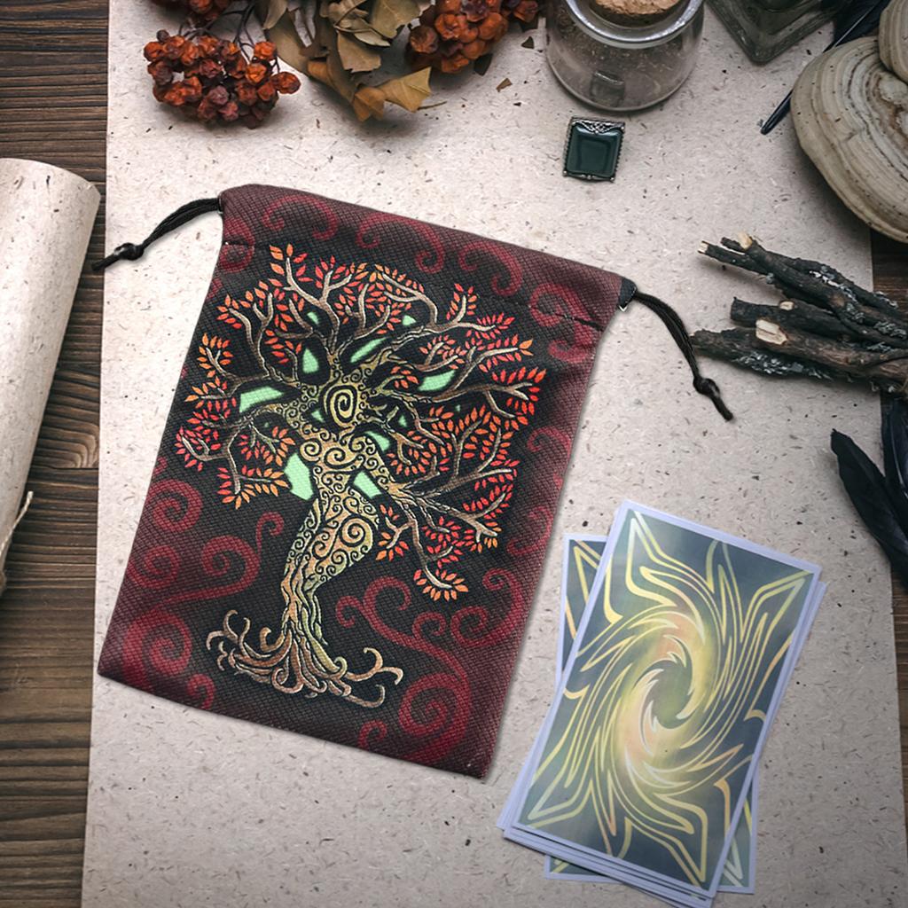 13x18cm Velvet Tarot Card Storage Bag Board Game Mini Drawstring Package Board Game Tarot Cards Storage Bags Table Deck Games
