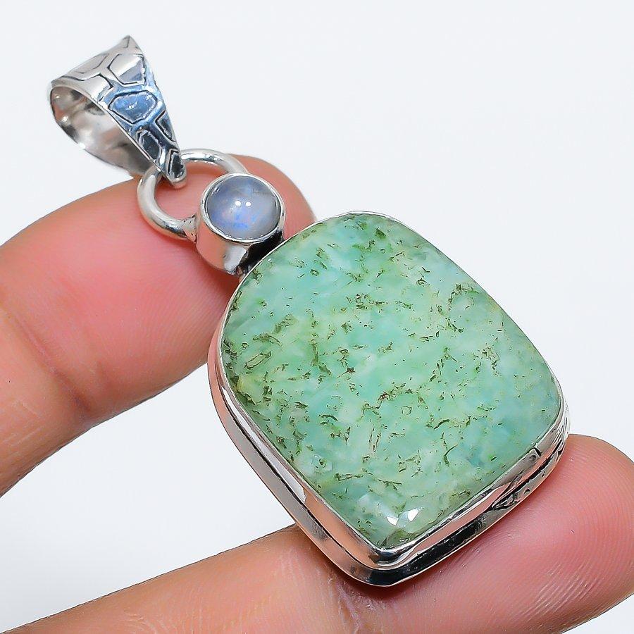 

Aquamarine Gemstone Handmade 925 Sterling Silver Jewelry Pendant 2.09 SU-9902