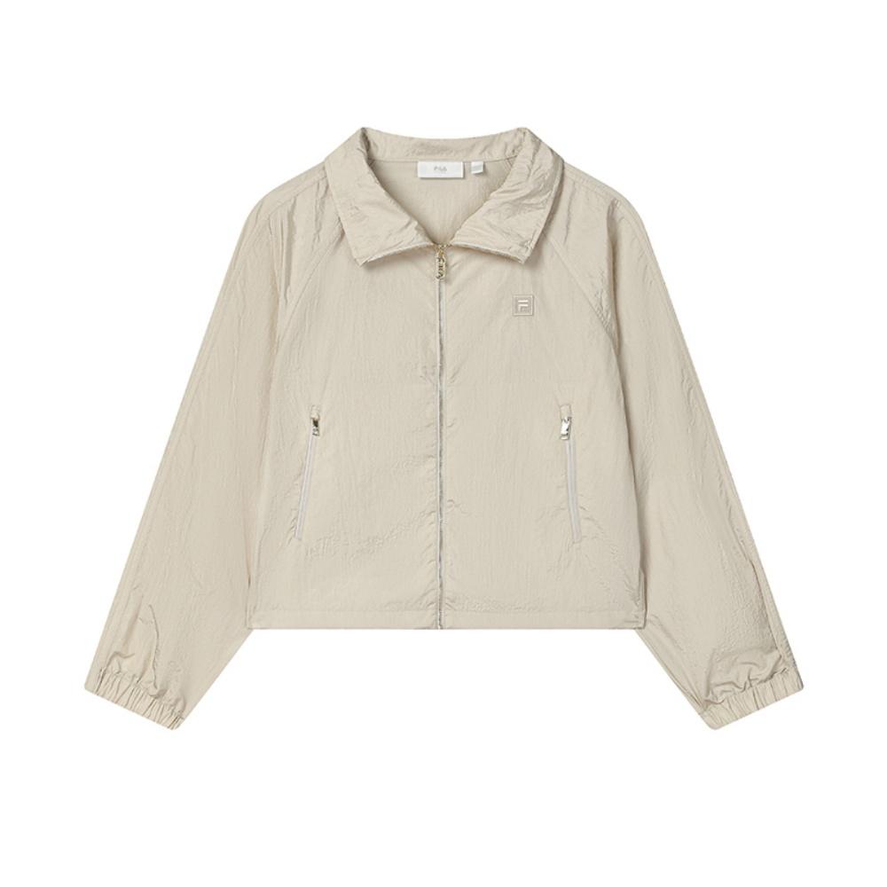 FILA Milano Series Fashion Versatile Comfortable Loose Fit Zip Long Sleeve Shirt Women shirts F11W535702F-GD