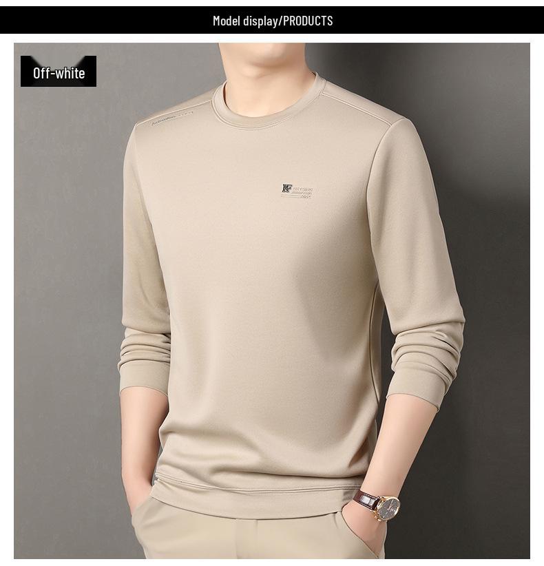 Men's Autumn/Winter Crew Neck Silk Fleece Sweatshirt