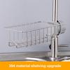 Faucet Storage Rack Stainless Steel Drain Rack with Hook for Kitchen Bathroom