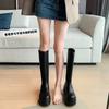 Long Legs Project~ Shorty Le Platform Boots Women's 2025 Elastic Medium Boots Women's Skinny Boots Long Tall Knight