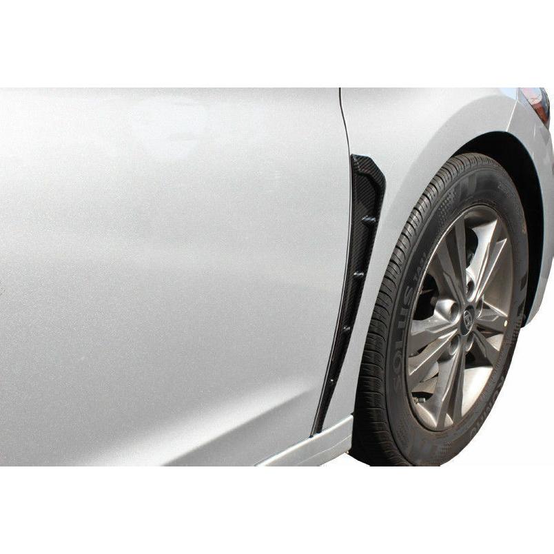 Carbon Fiber Black Exterior Car Fender Side Vent Air Wing Trim Cover Universal