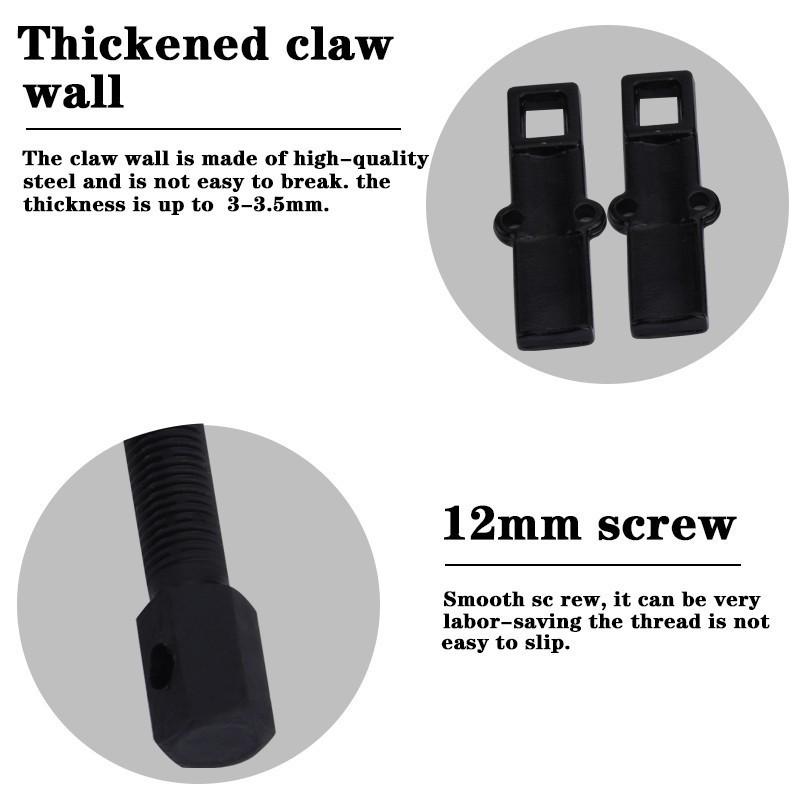 Black Plated Two Jaws Gear Puller Armature Bearing Puller Forging Heavy Duty Automotive Machine Tool Kit Putter