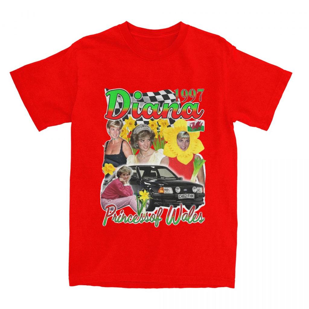 Diana Prinsessa av Wales 1997 T-shirts för Män 100% Bomull Hipster T-shirt O-hals T-shirt Kortärmad Kläder Vuxen