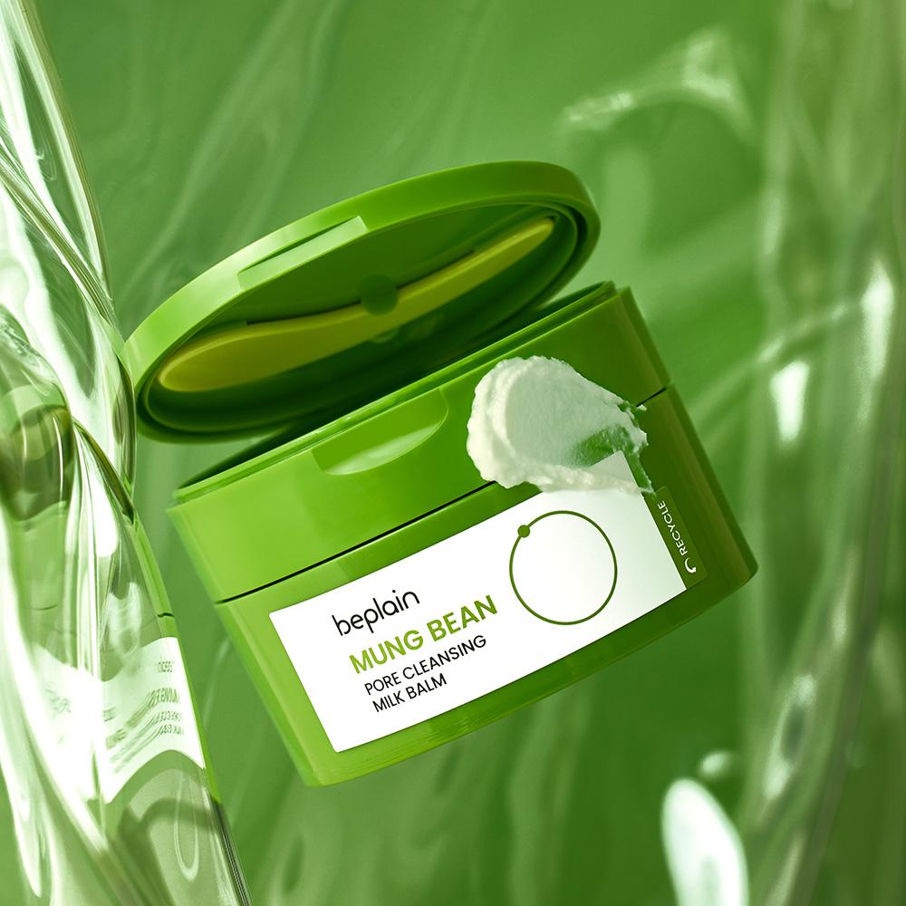 beplain Mung Bean Pore Cleansing Milk Balm – Gentle Melting Makeup Remover, Korean