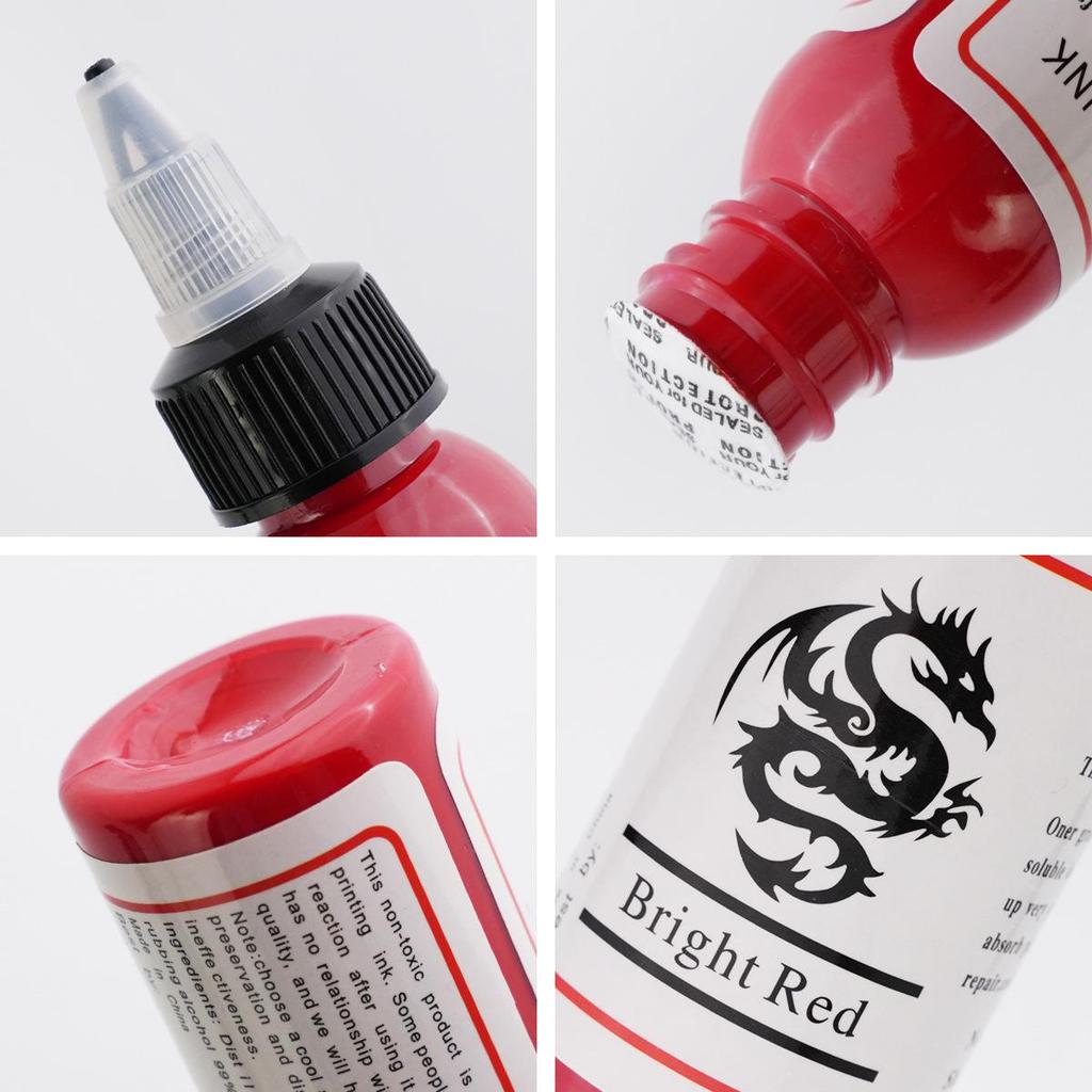 Oulan Tattoo Equipment White Dragon 7-Color Tattoo Ink Set - 30ml Pigment for Practice & Tattoo Tools