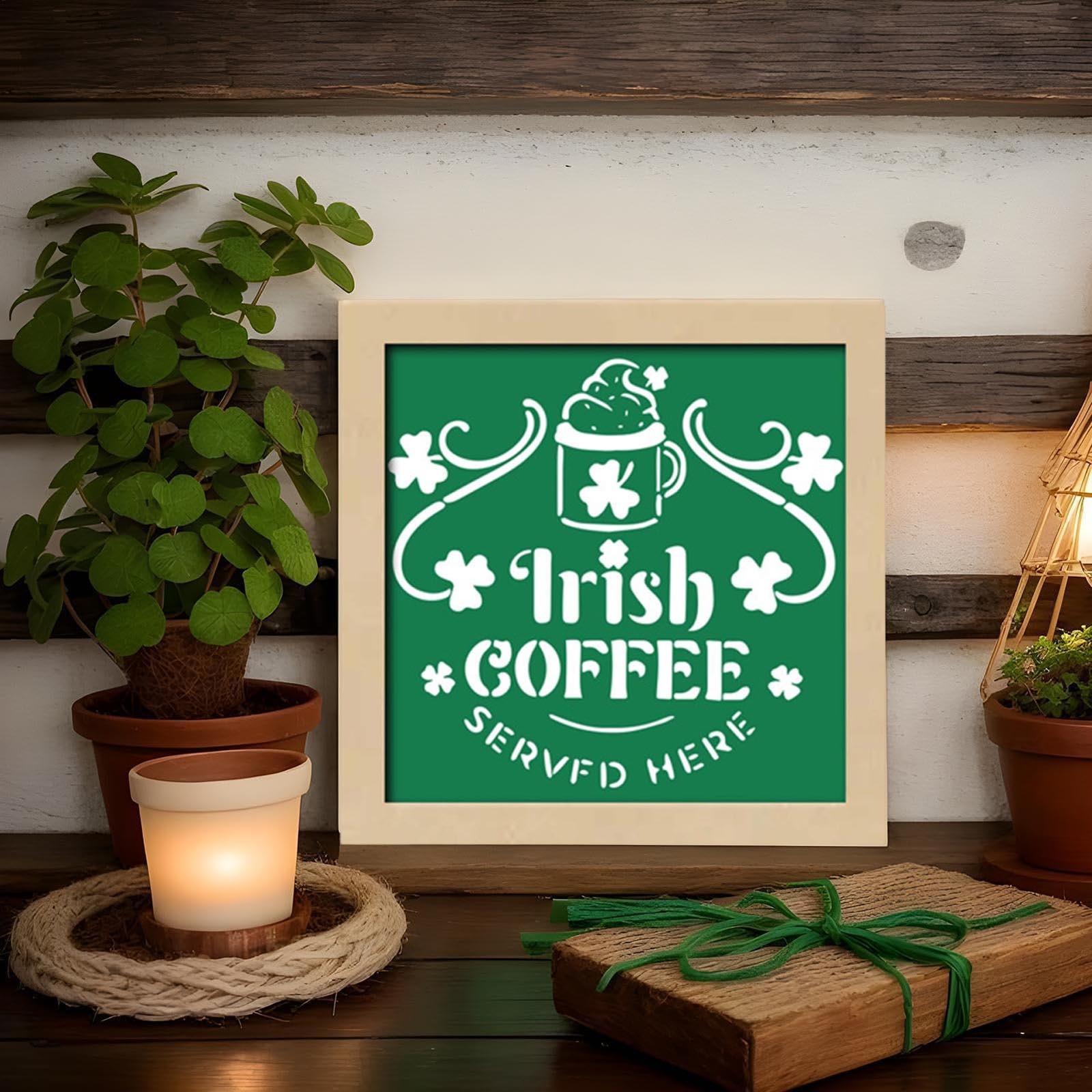 

Настенный декор ко Дню Святого Патрика, набор настенных украшений в деревянной рамке размером 3,5,9x5,9 дюйма, домашний декор для галереи, дома, гостиной One Size