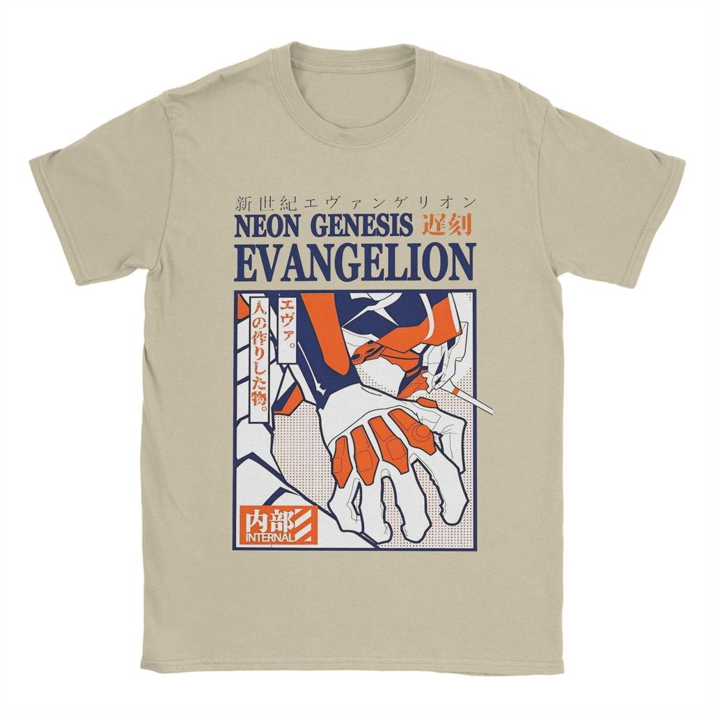 01 EVANGELION Tshirts For Unisex Women 100Cotton Clothes Hip Hop EVA Anime Crewneck Short Sleeve
