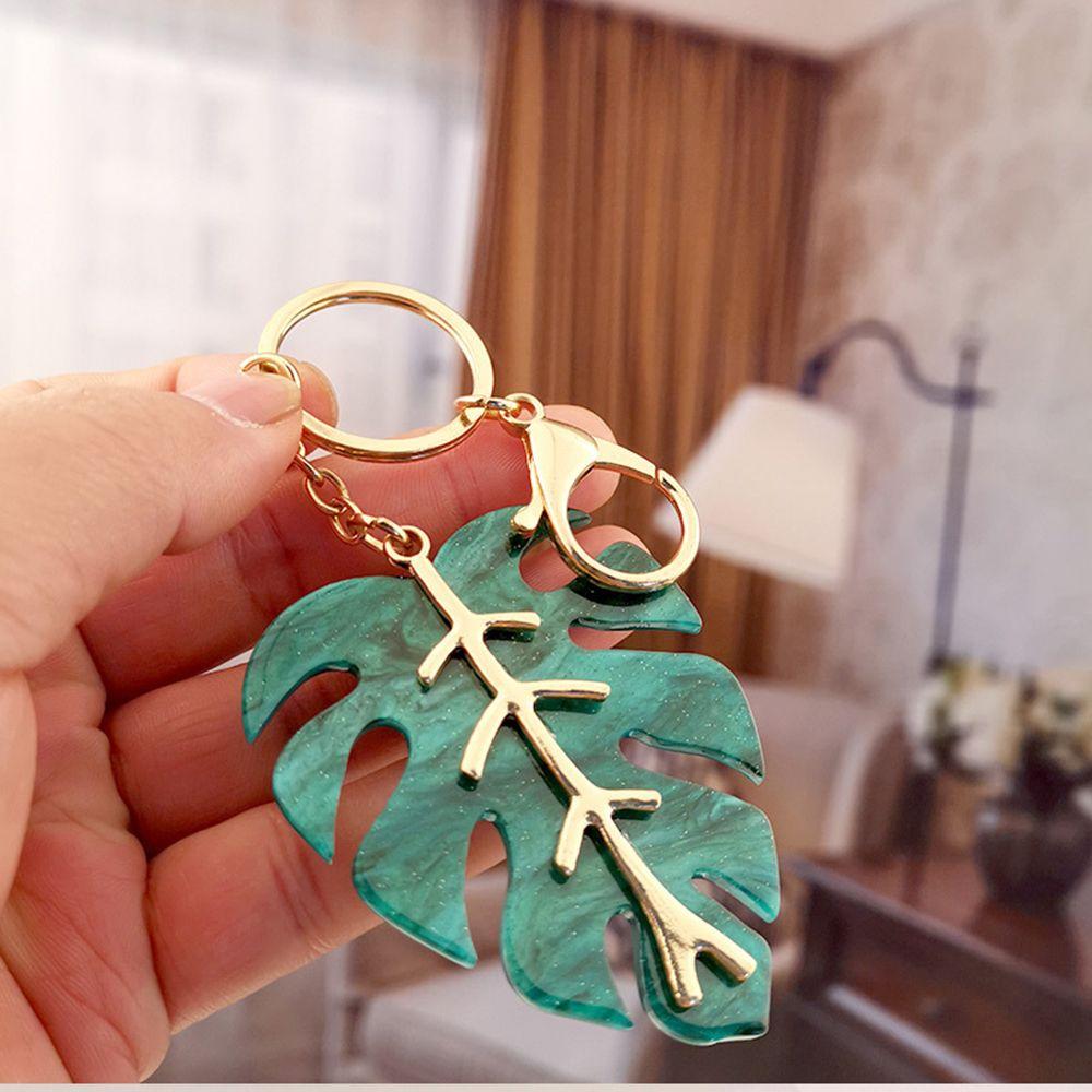 

Fresh Foliage Shape Fashion Jewelry Bag Accessories Car Key Ring Bag Pendant Keychain Key Buckle