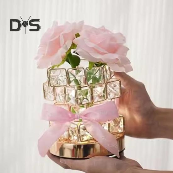 LED-Nachtlicht, wiederaufladbar, kabellos, Rosenlicht, 3 Beleuchtungsmodi, dimmbar, Blumenlampe, romantische Schlafzimmerdekoration