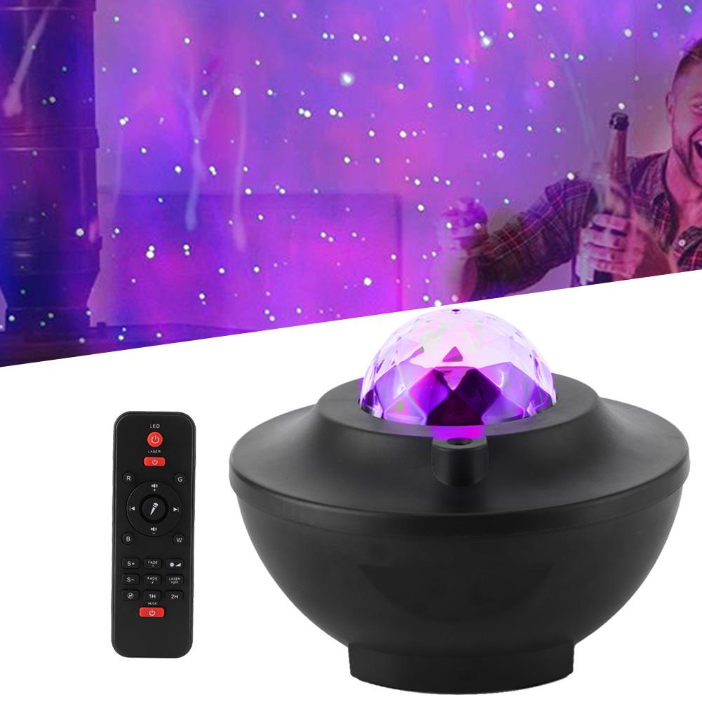 RGB Star Projection Lamp Bluetooth USB Voice Control Music Player LED Night Light Birthday Gift