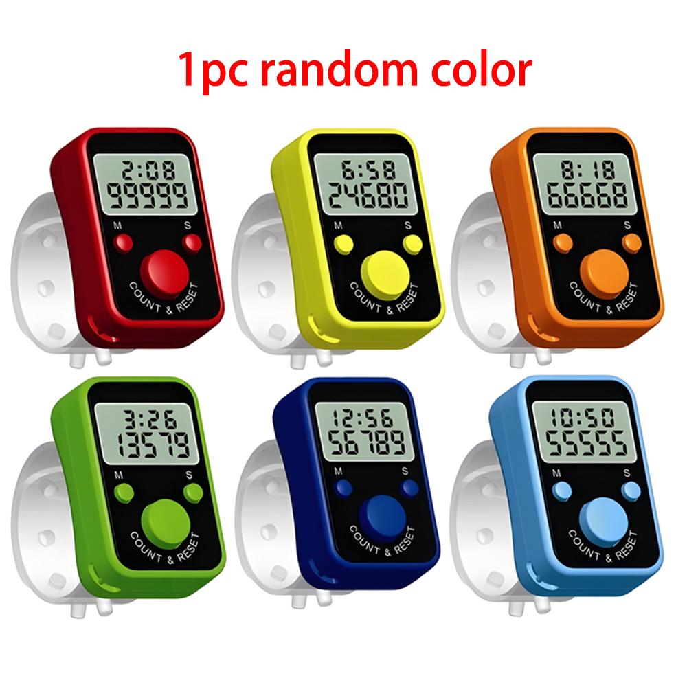Finger Counter Chanting Counter Lcd Electric Digital Display With Time Ring Muslim Chanting Register Sewing Knitting Weave Tools