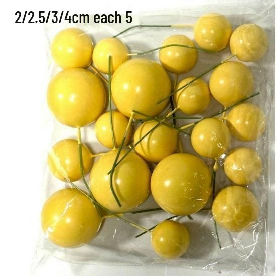 20-Piece Mixed Set: Gold, Silver, Foam, Iridescent, and Christmas Cake Decoration Balls