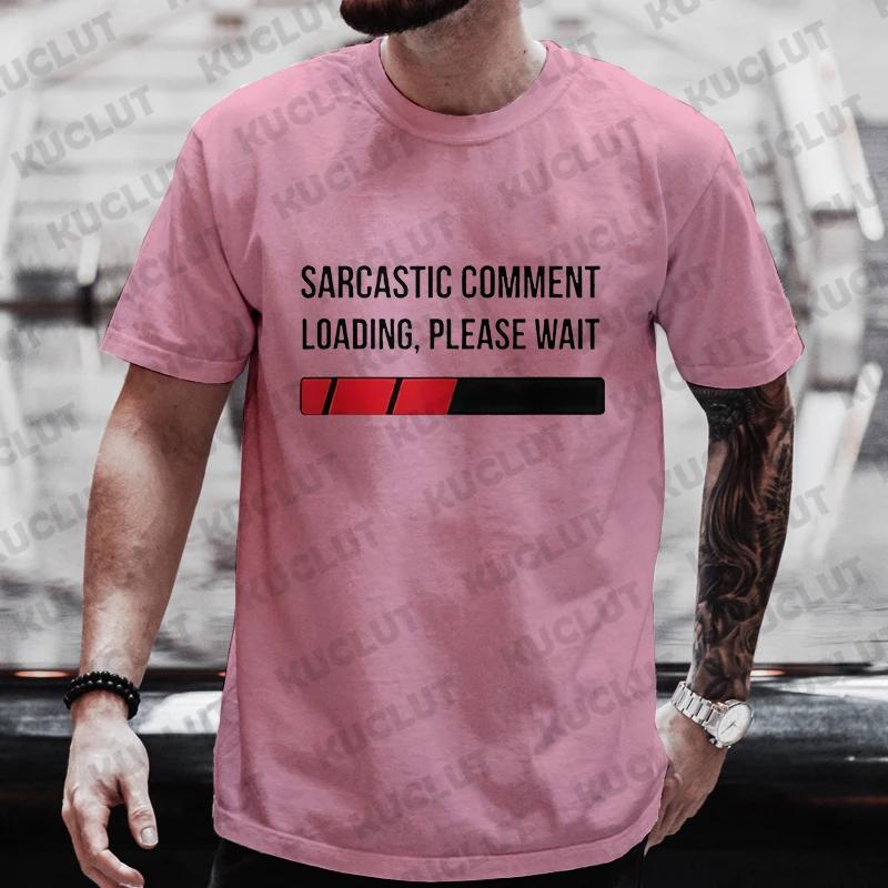 Trend Loading Print T-shirts Men Comment Loading Please Wait Creative Clothing Casual Tee Shirts Short Sleeve Tee Tops Clothing