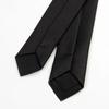 Fashion Elegant Black Neck Tie Classic Skinny Narrow Necktie New Satin Super Slim Tie