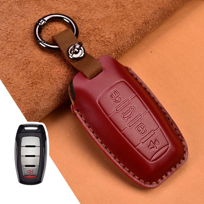 New Leather Car Remote Key Case Cover For Haval Jolion 2021 H9 F7 Accessories Ring Protect