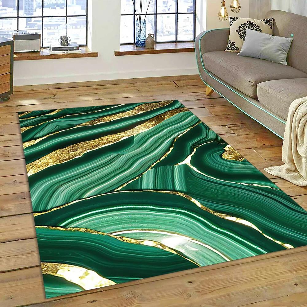 Dream Colour Splendid Marble Gold Nordic Rug for Home Living Room Bedroom Sofa Doormat Kitchen Decor Mat