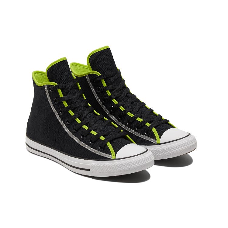 Converse Chuck Taylor All Star Deconstructed Trendy Everyday Versatile High-Top Canvas Sneakers Unisex Sneakers Black Green 172000C