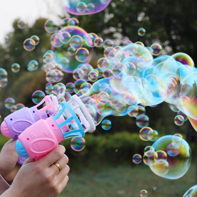 Children'S Electric Fan Bubble Gun Machine Soap Bubble Blowing Kids Toys Outdoor Bubble Wedding Party Games Gifts Girl