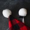 Safety Soft Comfortable Warm Lovely Plaid Christmas Hat Enhance The Holiday Atmosphere