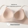 Breathable Seamless Beautiful Back Bra, Fixed Cup Push Up Anti-Sagging Side Support Wireless Back Closure Comfortable Lingerie