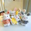 Keychain Cute Rabbit Cartoon Plush Key Ring Girls Backpack Decoration Pendant