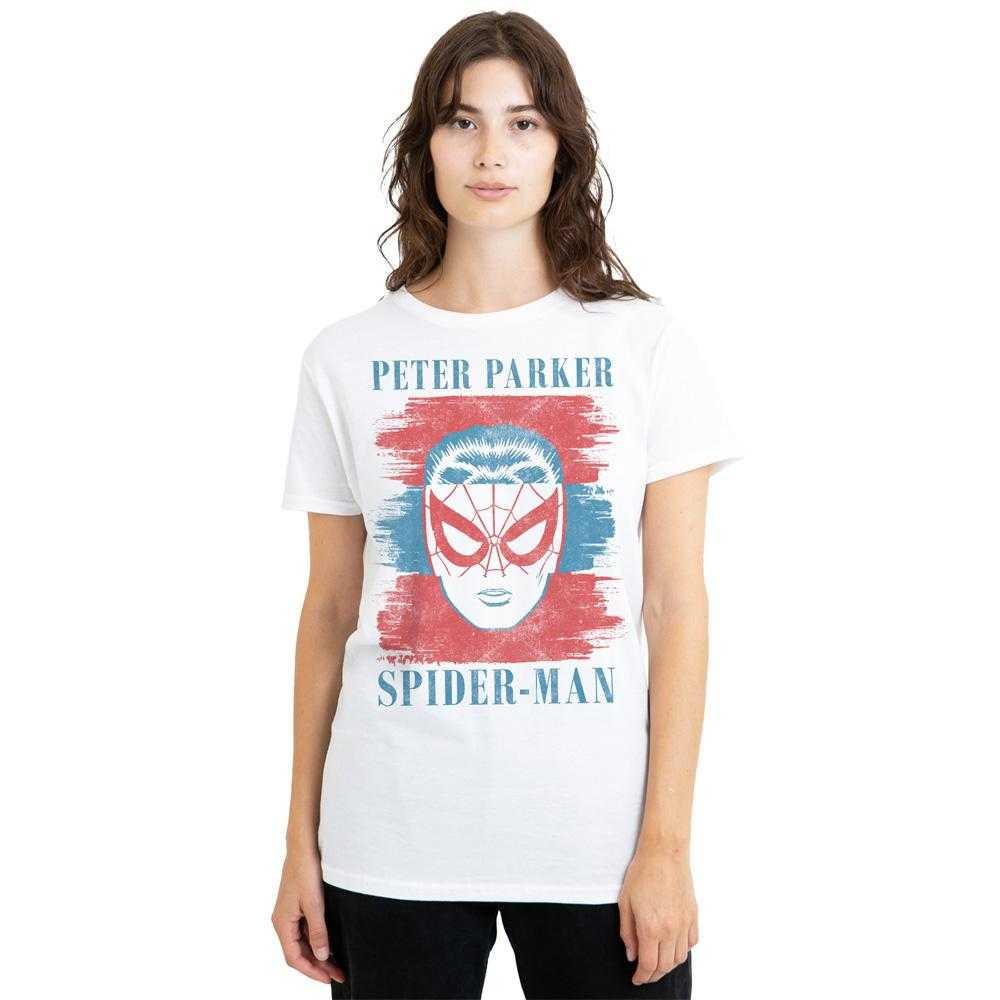Spider-Man Womens/Ladies Peter Parker Stripe T-Shirt