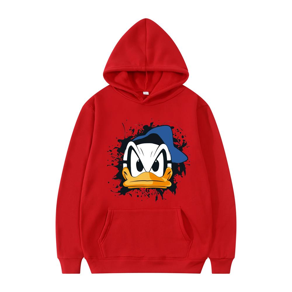 Disney Donald Duck Muster Kapuzenpullover Langarmpullover Herbst und Winter Disney Oberteil Anime Hoodie Harajuku Hoodie Sweatshirts