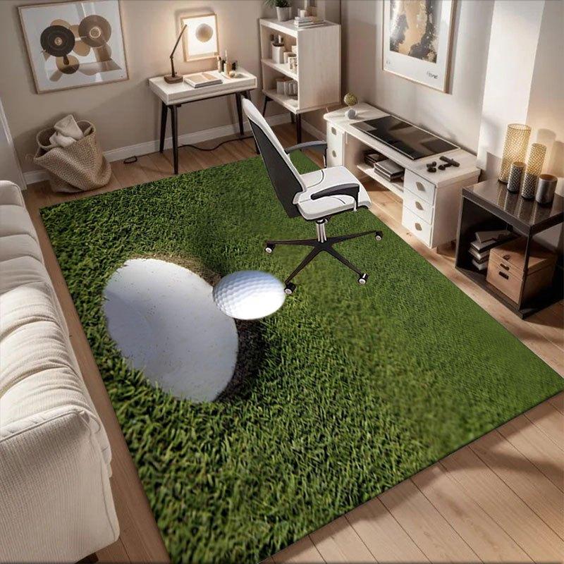 

Golf Ball in Hole Desktop WallpaperOffice Mat Perfect for Home Decor Office Desk Chair Rugs Chair Carpet for office Polyester Chair Mat Gift 60cm by 90cm