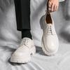 Sur-chaussures mocassins, petites chaussures en cuir, chaussures en cuir brillantes rehaussées à semelles épaisses style britannique, chaussures décontractées