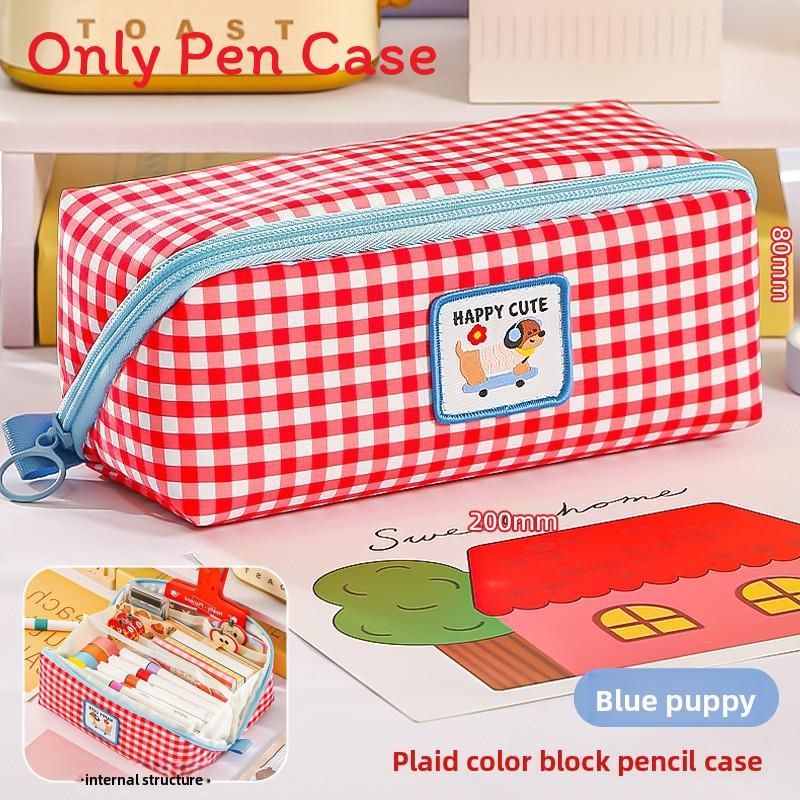 Cartoon Large Capacity Prism Grid Pen Case With Cute Dopamine Design For Students And Office Use