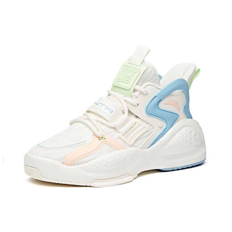 Anta Life Collection Gift Recommendation Mid Top Casual Shoes Women's White Blue 122038081-3
