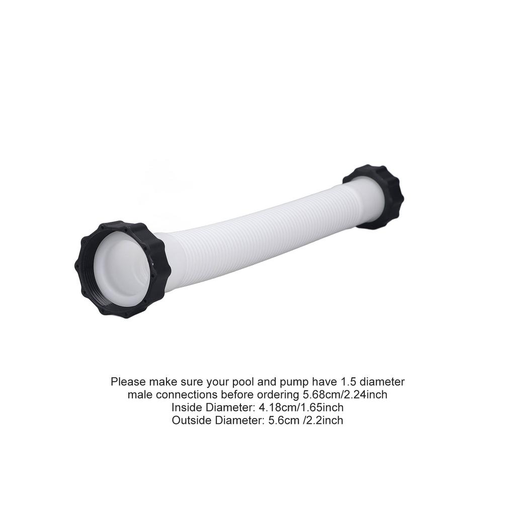 Filter Pump Hose Pool Pump Replacement Hose for 1.5in Diameter Replacement Pool Hose for Above Ground Pools White Pool Pump Hose