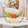 Hammock Shaped Fruit Container Gold Display Tray Hollow Storage Plate  Snack