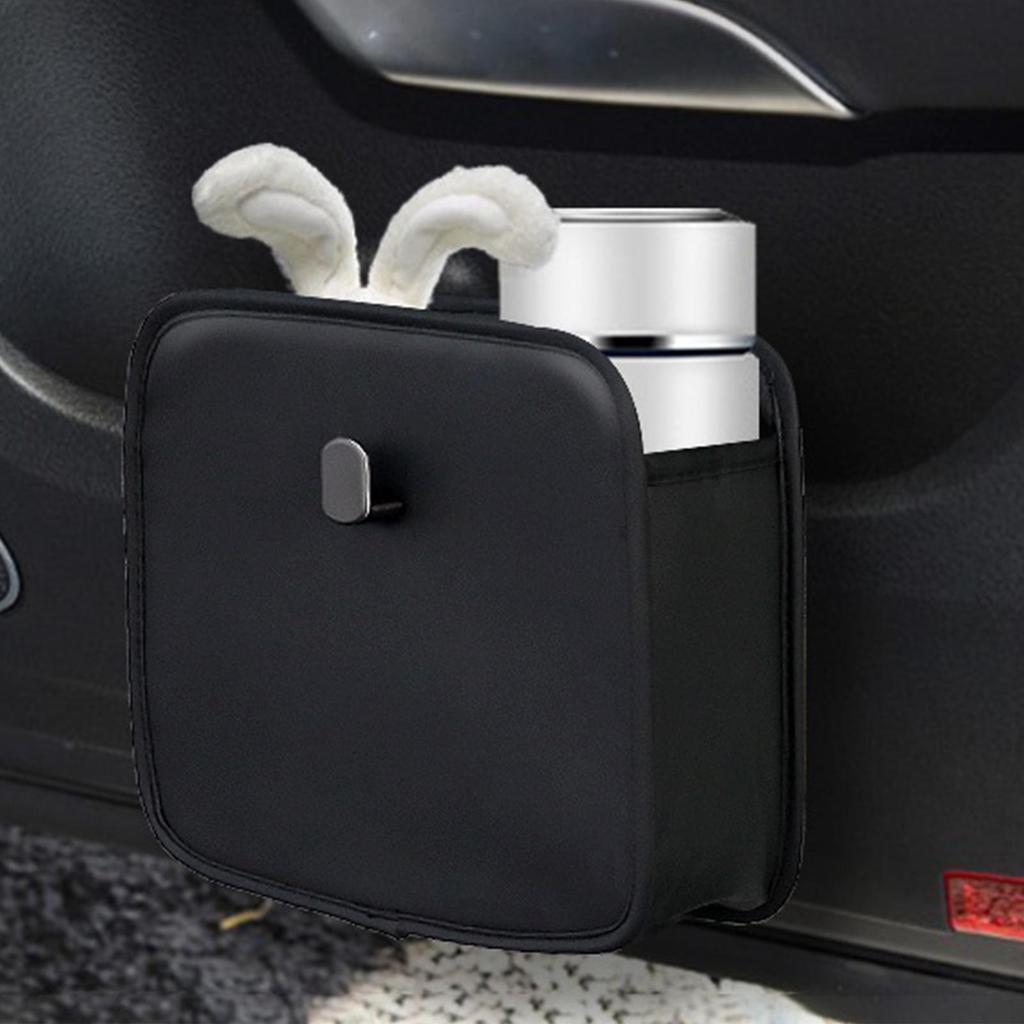 Car Back Seat Organizer PU Leather Door Side Box Seat Back Organizer For Vehicle SUV Truck Interior Phone Key Sunglass Wallet