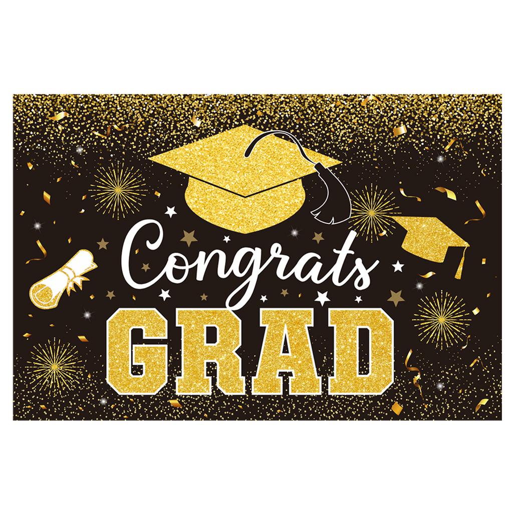 School Graduation Ceremony Party Decoration Background Cloth Banner Graduation Season Poster Hanging Cloth
