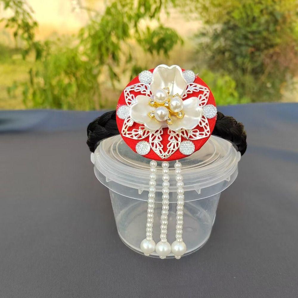 Pearl Hanbok Hairband Tassel Stage Dance Hair Hoop Gift Korean Headband  Hanfu Accessories