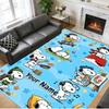 Crystal Velvet Rug Custom Name Text, Soft Non Slip Floor Mat Home DecorSnoopy Peanuts