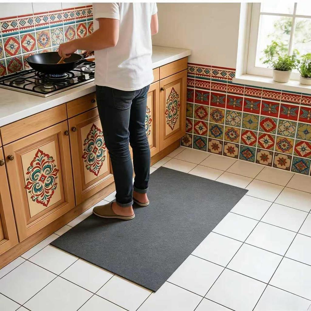 Self-Adhesive Anti-Slip Carpet Mat,Easy To Clean-Non Slip Backing for Kitchen Sink,Bathroom,Laundry Room,Office Desk.Silent,Durable Floor Protector