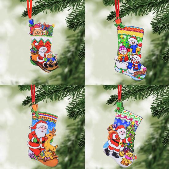

Подвеска на рождественскую елку, очаровательное добавление праздничной атмосферы, персонализированный рождественский чулок, подвесное украшение Санта-Клауса для фестиваля