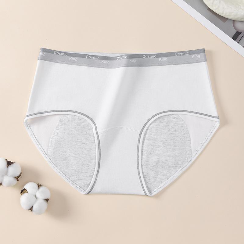 Ladies Spring and Autumn Cotton Widened Side Leakage Prevention Period Briefs