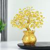 Crystal Money Tree, Feng Shui Crystal Bonsai Tree, Citrine - 7 X 3 Inch