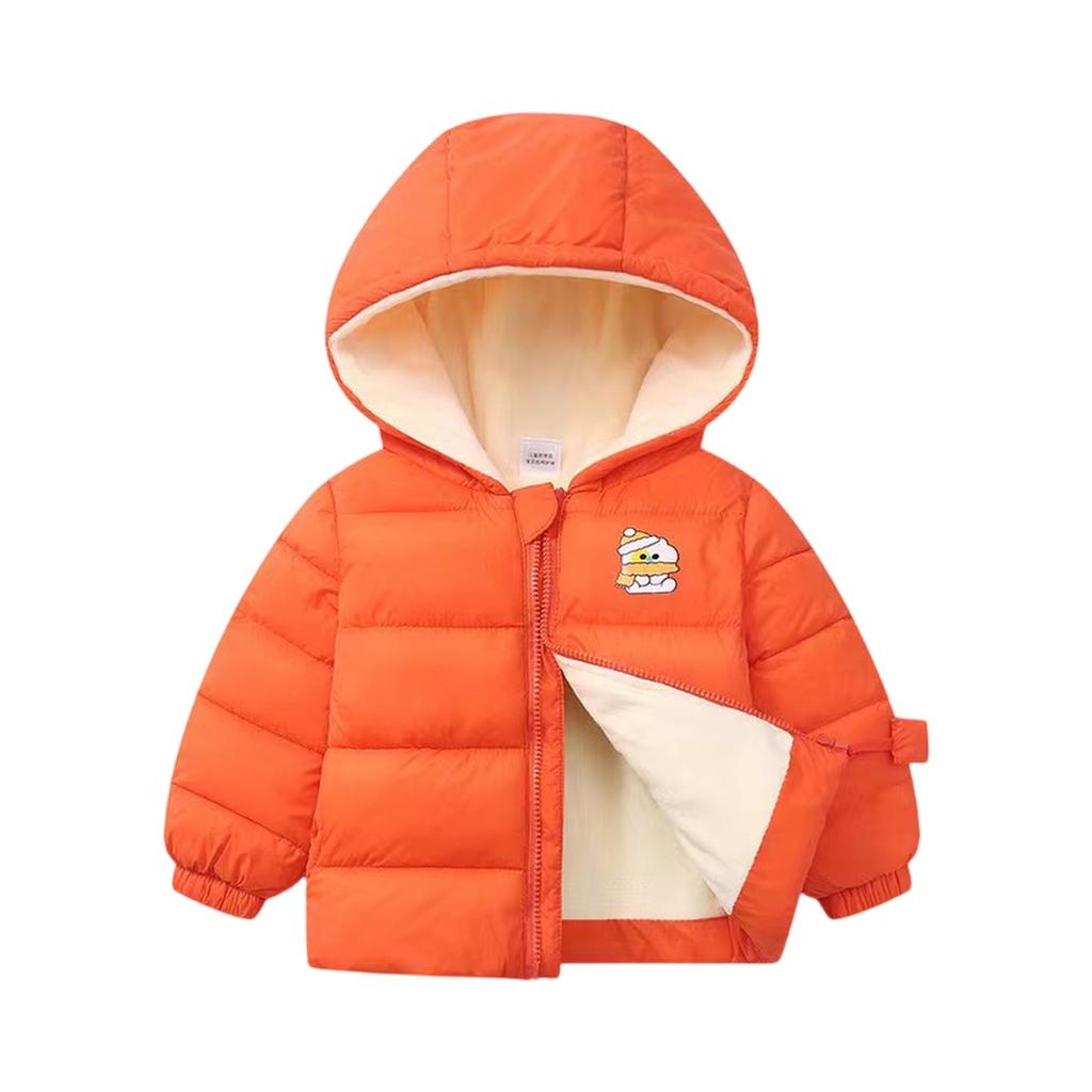 Kids' Pocket Coat - Solid Color Short Cotton Jacket