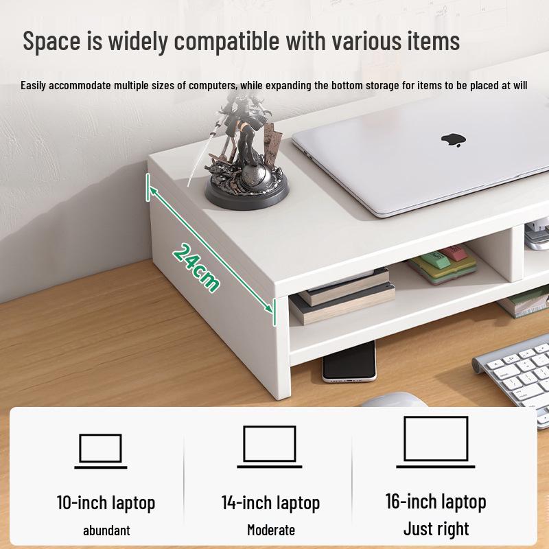 Masaüstü Bilgisayar Monitör Yükseltici Stand ve Ofis Depolama Rafı