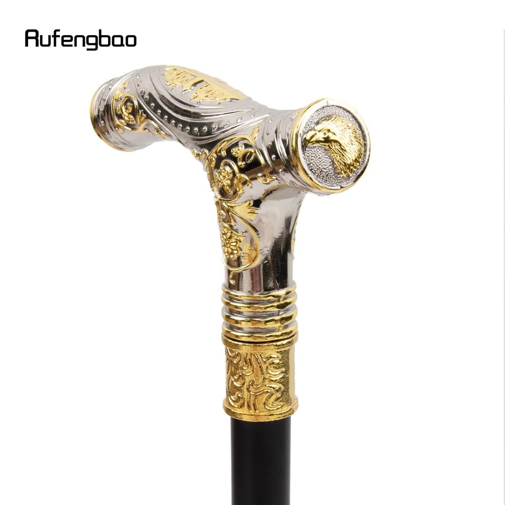 Golden White Eagle Head Flower Totem Relief Vycházková hůl Módní vycházková hůl Gentleman Crosier Knob Vycházková hůl 93cm