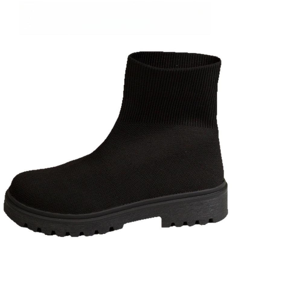 2025 European & American Autumn-Winter New Women's Slip-On Mid-Heel Ankle Boots
