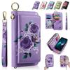 Magnetic Lanyard Leather Zipper Wallet Card Phone Case for iPhone 17 Air 16 15 Pro Max 14 Plus 13 12 11 XS XR X Flip Stand Cover